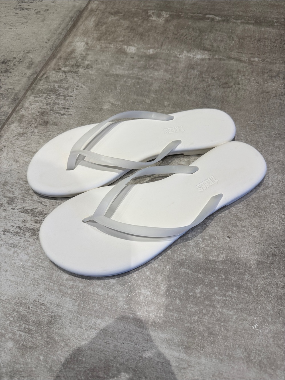 TKEES White Flip Flop Sandals